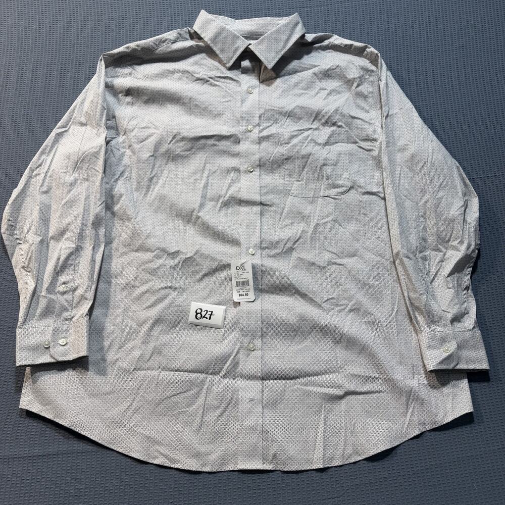 DXL Easy Stretch Shirt Men Sz 18.5 Gray Brand New